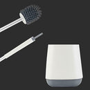 Soft Bristle Toilet Brush Holder Included Set WC Cleaning Bathroom