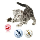 3pcs 5cm Plastic Interactive Cat Ball Toys Funny Bell Ball Flash Light Ball