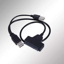 22u10-Rtk Sata 7 + 15 22 Pin To Usb 2.0 Cable Adapter For 2.55 Hdd Hard Dis