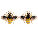 2 Pieces Rhinestone Enamel Bumble Bee Insect Animal Pin Badge Brooch Jewelry