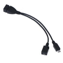 2 in1 Micro USB Male to Female to USB 2.0 Power Charging OTG Adapter Cabl OZ