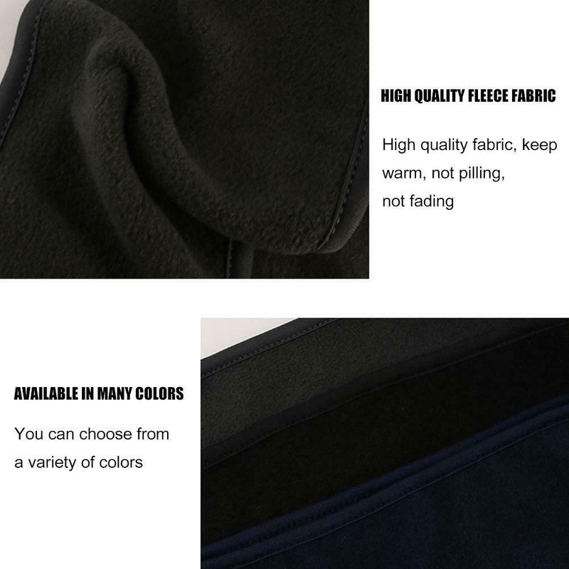 Outdoor Fleece Ponytail Headband Yoga Running Fitness Sweatband (Black) A