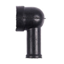 8 Pcs 15mm x 8mm Black Smoking Pipe Shaped PVC Battery Terminal Insulating  Z3C8