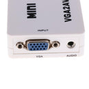 1080P Mini VGA to AV RCA Converter with 3.5mm Audio VGA2AV/CVBS for HDTV PC