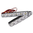 2PCS 12V 6 LED Daytime Running Light DRL Car Fog Day Driving Lamp Lights KitJ,t