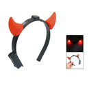 Halloween Costume Red LED Light Ladies Devil Horns Headband C8E8