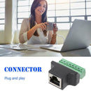 RJ45 Female to 8 Pin Screw Terminal Converter Ethernet Cable Extender Adapter