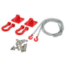 Tow Winch Hook Trailer Chain Shackle fr RC 1/10 Axial Scx10 D90 D110 TF2 Car