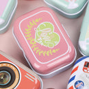 Mini tin trinket jewelry coin box tinplate storage case small rectangular-ran OZ