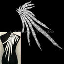 Feather Peacock Tail Shape Embroidery Venise Lace Trim Sewing Decor DIY Supply