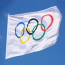 Summer Olympic Flag 5 x 3 FT 100% Polyester With Eyelets Banner Sign Rings F5M4