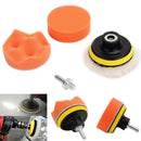 Gross Buffer Waxing Pad Kit +Drill Adapter For Car Shell Window Light Polisher