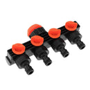 4 Way Faucet Connectors Hose Pipe Splitter Drip Irrigation Garden Watering