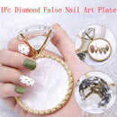 1Pc Diamond False Nail Art Plate Tips Display Stand Nail Polish Gel Manicure SME