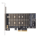 PCIe X4 to NGFF M.2 NVME PCIe M Key SATA B Key 2230 to 2280 SSD AdapterJC&M