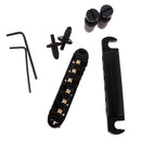 Electric Guitar Roller Saddle Bridge+Curved Humbucker Pickup Rings for LP