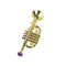 Kids Plastic Trumpet with 3 Colored Keys for Early Developmental Music Educ