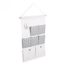7 Pockets Cotton Linen Wall Hanging Storage Bags Door Pouch Bedroom Wall Ha L5D9