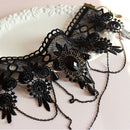 Women Lace Flower Chain Tassel Choker Collar Necklace Gothic Punk Jewelry  FT