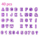40pcs English Letters Plastic Mold Fondant Cake Decoration DIY Baking Tools