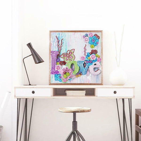 5D DIY Special Shaped Diamond Painting Love Cross Stitch Mosaic Kits Decor