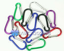 12X Portable Aluminium Carabiner Camping Hiking Hook Keychain Gadget D-Shape 5CM