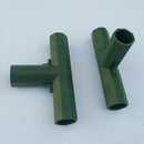 2pcs Green Plastic 16mm Greenhouse Pipe Fittings PVC Building Fittings 3T