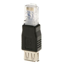 USB Type A to RJ45 Ethernet Adapter F/M,1x USB 2.0 Female to Male RJ45 Jack Plug