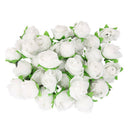 50 pcs 3cm Corolla Flower Head Artificial Rose House Wedding Decoration (Wh