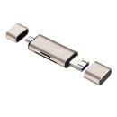 3 In 1 USB Type C USB 3.0 Micro USB OTG TF Card Reader For Android Golden