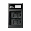 1X(Lp-E6 Usb Lcd Display Dual Port Battery Charger For 5D Mark Ii Iii 7D Pa