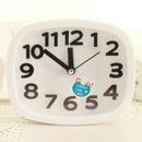 Cute Mini Dial Number Desk Table Alarm Clock For Children Kids White 1Pcs