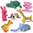 1X(Dog Rope Toys Cute Animals Design,Cotton Puppy Toys For Small Dogs.Rope