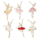 1 pc Ballet Dancing Girl Rhinestone Brooch Pin Fashion Charm Jewelry Red