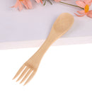 1pc Wooden Spoon Forks Set Wood Cutlery Coffee Tea Spoon Salad Fruit Fork W+