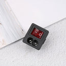 Power cord inlet socket receptacle with ON-OFF red light rocker switch 250V1 FT