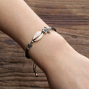 Women'S Natural Shell Bead Bracelet Starfish Turtle Charm Bracelet Handmade H3N6