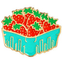Cartoon Cute Strawberry Candy Box Metal Brooch Pins H4J7
