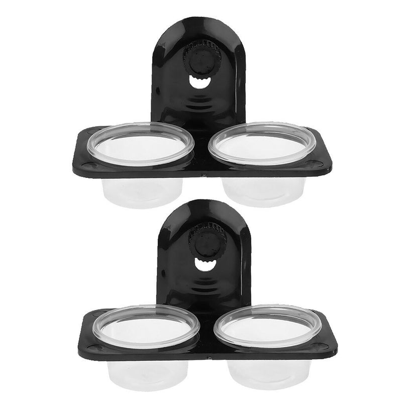 2 Pcs Reptile Amphibians Water Food Dish Tray Bowl Pool 11.5x6x7.5cm