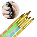5x Acrylic Nail Art UV Gel Carving Pen Brush Liquid No.4 W8P0 8 DIY 6 10 Po L3T0