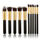 10PCS Makeup Brush Stonge Puff 15 Color Concealer Tool Set A