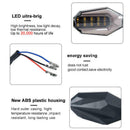 2x Motorcycle 12-LED Amber Turn Signal Indicator Lights 18-LED Red Brake Lamp