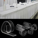 12Pcs Picnic Home Plastic Transparent Tablecloth Tablecloth Clip Meal Weddi