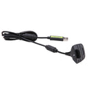 1.8m USB Charging Cable for Xbox 360 Controller Play and Charge Cord (Black
