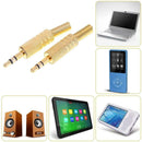 2pcs Stereo 3.5mm 1/8in Headphone Earphone DIY Audio Jack Plug Connectors