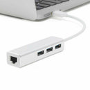 For Macbook Pro USB-C Type C Thunderbolt to RJ45 Ethernet Fast Hub Adapter Cable