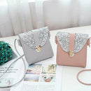 women small bling bling shoulder bag lady's mini cute solid color Glossy ha V5L7