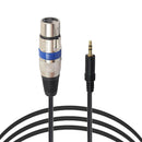 3Pin XLR Female Jack to 3.5mm Male 1/8 TRS Stereo Microphone Mic Audio Cable1.5M