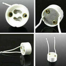 GU10 Bulb Mains Fitting Cable Lead White Lamp Holder Base N8 Connector L7U2 N7Y1