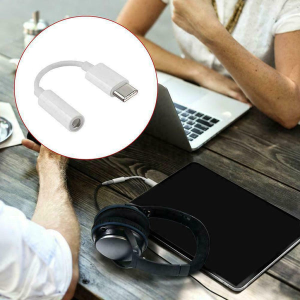 USB Type C To 3.5mm Earphone Jack Adapter Converter Aux Cable Headphone Aud M8P1